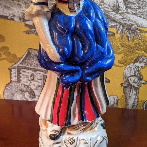 1950s quality porcelain figurines Marie-Antoinette era Japan made  Meissen style - Picture 8 of 11